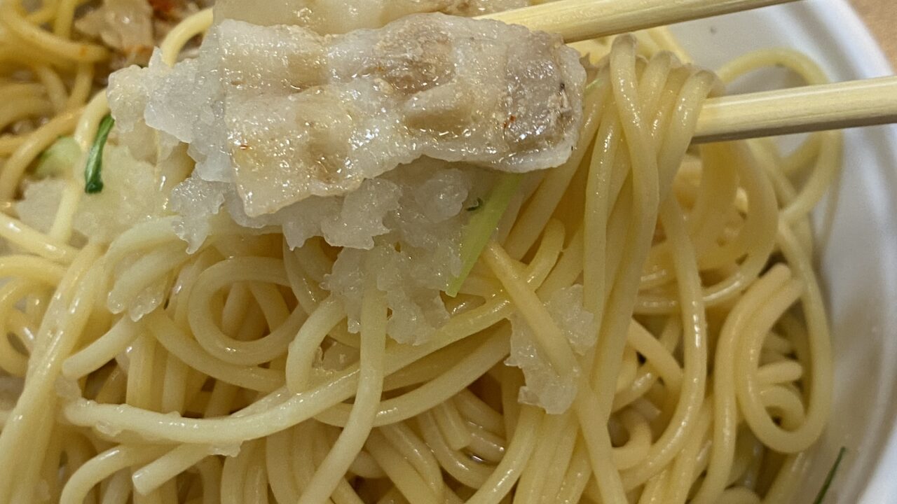 ローソン 一つ一つが丁寧なお味 こななお墨付き豚肉とみぞれ大根おだしパスタ 商品レビュー コンビニ商品 ご飯を比較食べ比べ